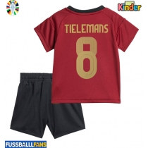 Belgien Youri Tielemans #8 Heimtrikotsatz Kinder EM 2024 Kurzarm (+ Kurze Hosen)